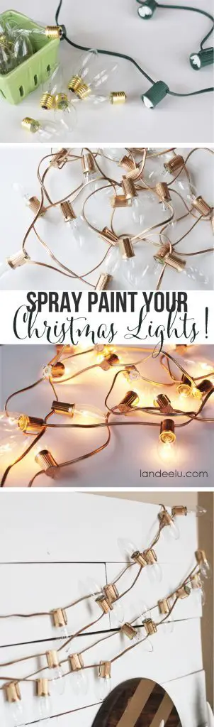 20+ Best DIY String Light Ideas For Your Home Decor, DIY Spray Paint Lights