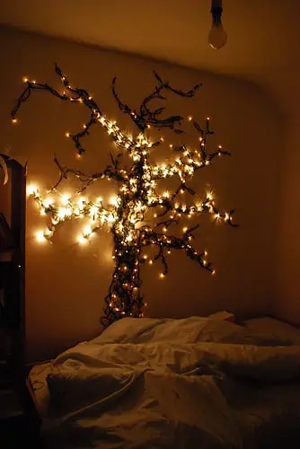 20+ Best DIY String Light Ideas For Your Home Decor, DIY String Light Tree