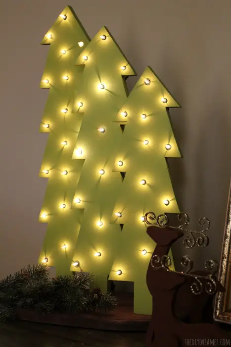 20+ Best DIY String Light Ideas For Your Home Decor, Wooden Trees with Lights