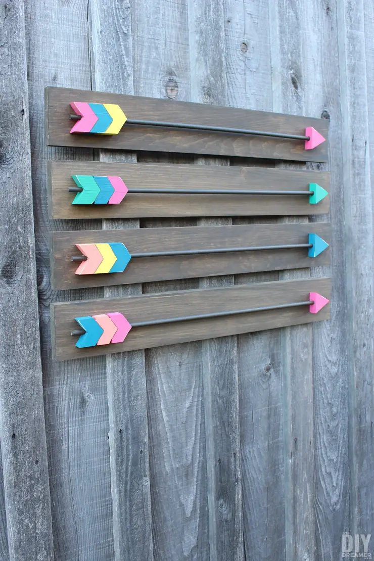 30+ Best DIY Wall Art Projects For Your Home, DIY Wood Arrows Wall Art