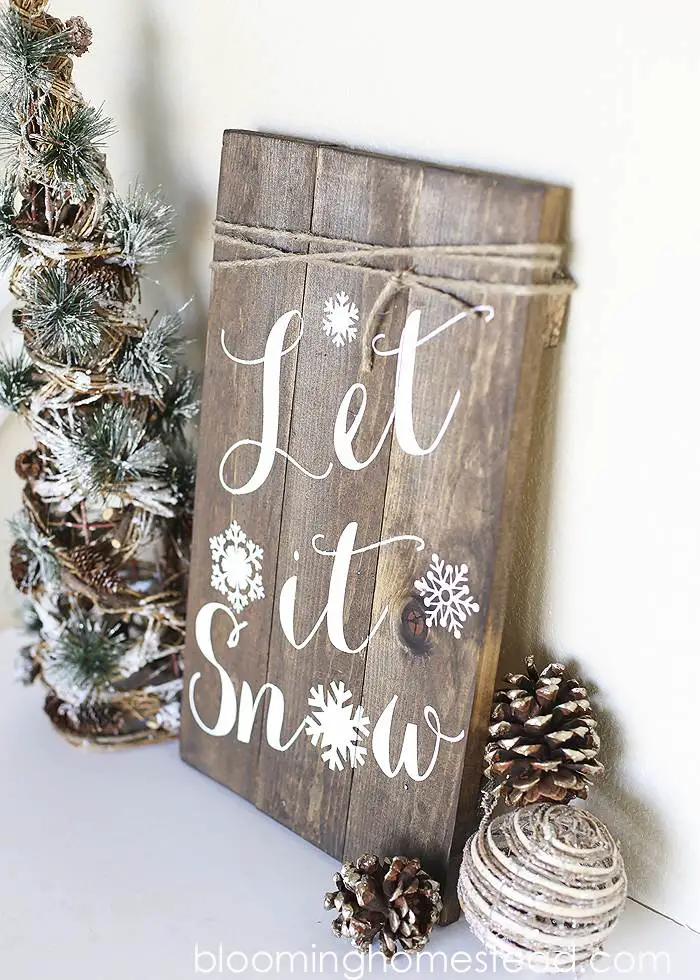 30+ Best DIY Wall Art Projects For Your Home, DIY Winter Woodland Sign