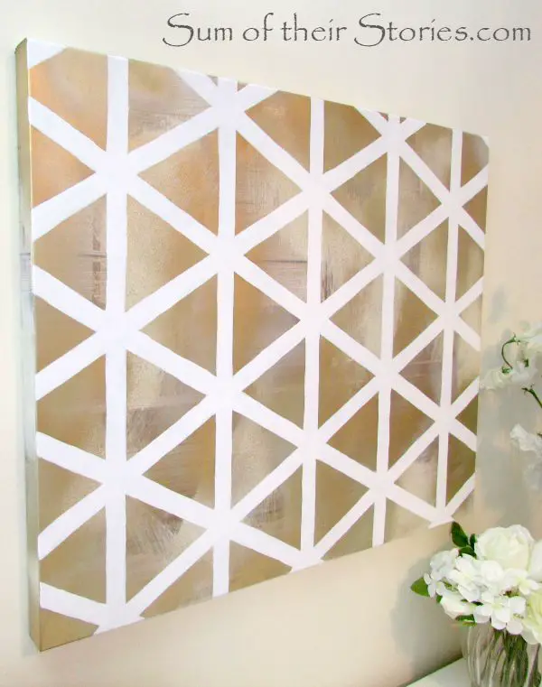 30+ Best DIY Wall Art Projects For Your Home, Geometric DIY Wall Art
