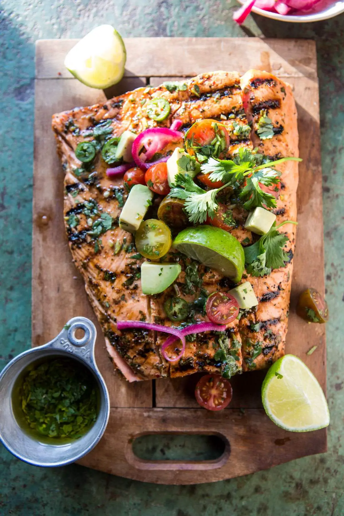 20+ Best Dinner Party Food Ideas - Easy Dinner Party Recipes, Cuban Grilled Salmon with Tomato-Avocado Salsa