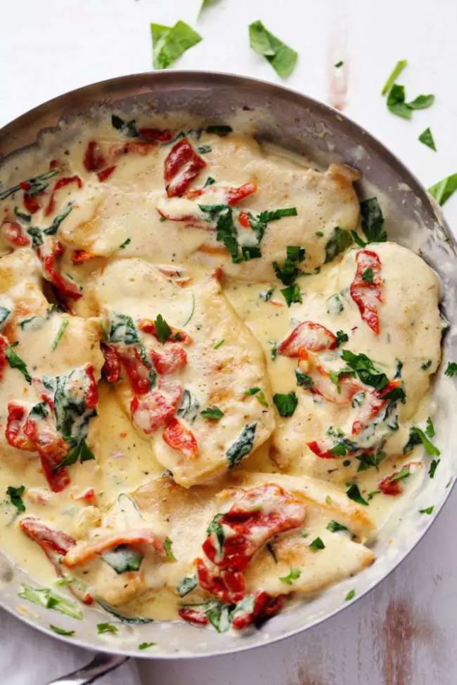 Creamy Tuscan Garlic Chicken, Keto Dinners: 20+ Delicious Low Carb Ketogenic Dinner Recipes to Try Tonight