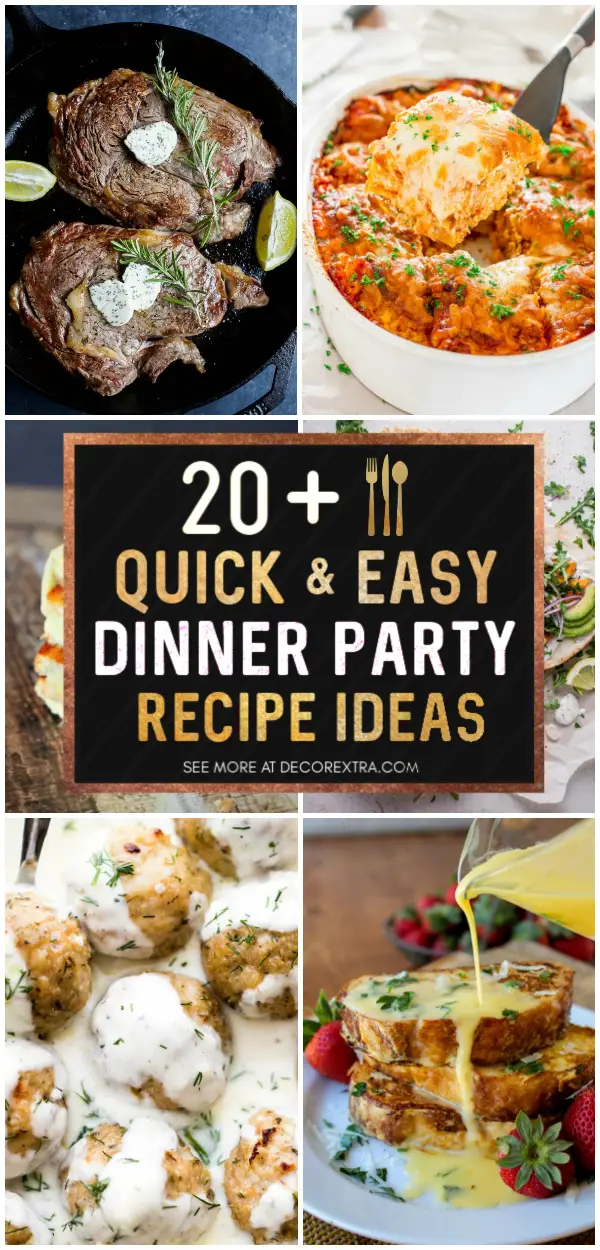 20+ Best Dinner Party Recipes - Dinner Ideas #diy #recipes #dinner #dinnerrecipes #partyfood 