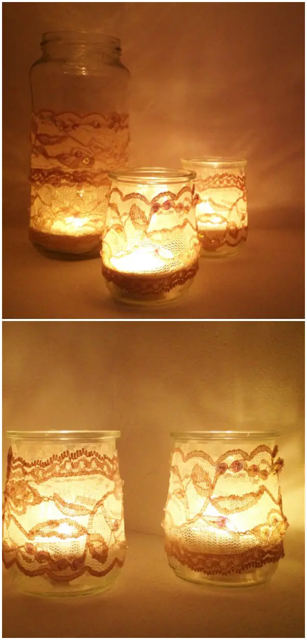 Romantic Bedroom Decor Ideas, Romantic Lace Candles