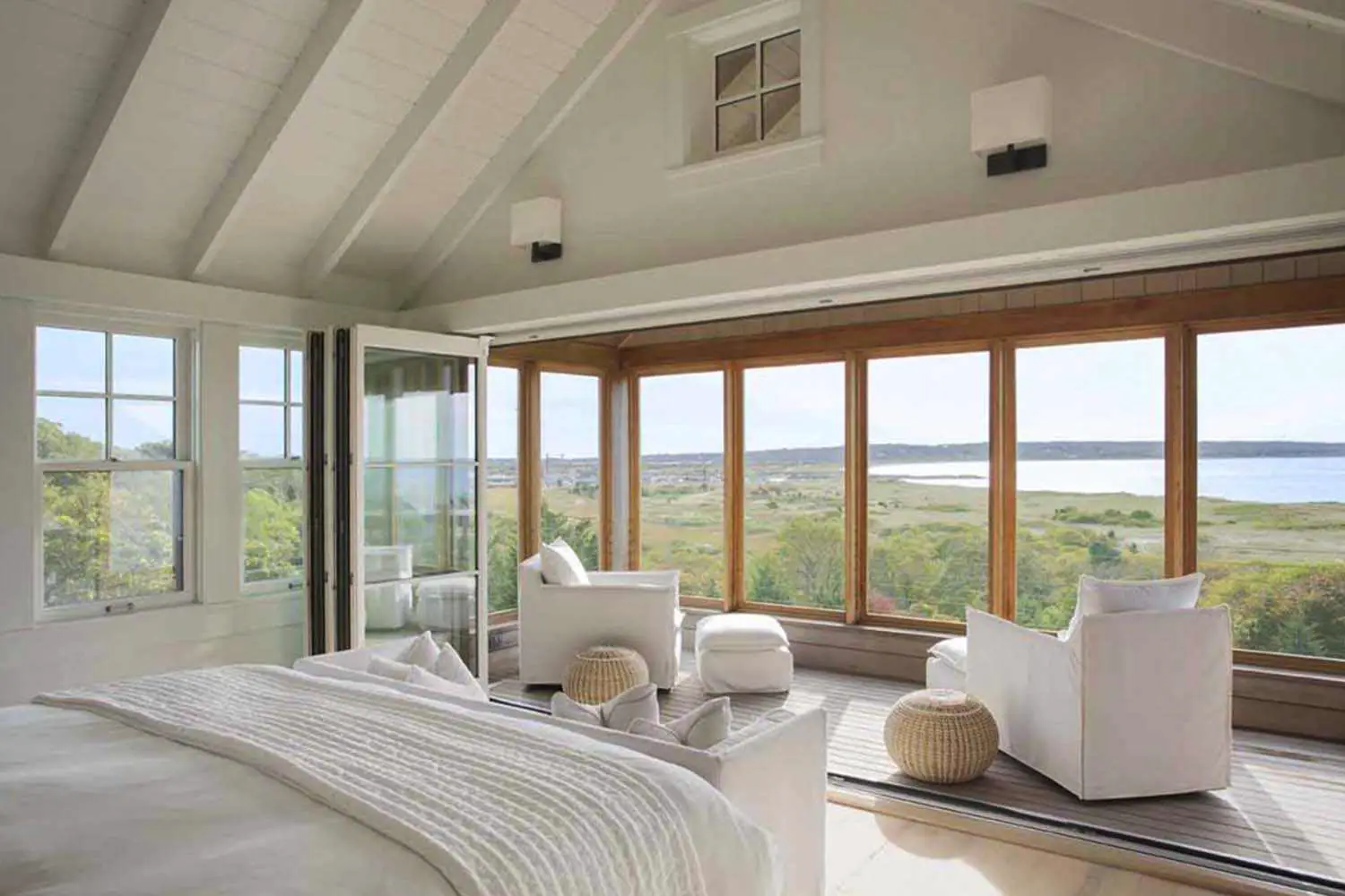Bedroom with View, Beach Barn House in Massachusetts
