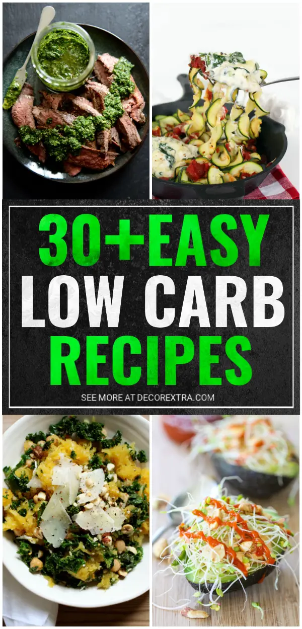 30+ Easy Low Carb Recipes That Will Fill You Up- Low Carb Meal Ideas #recipes #lowcarb #keto #dinner #lowcarbrecipe