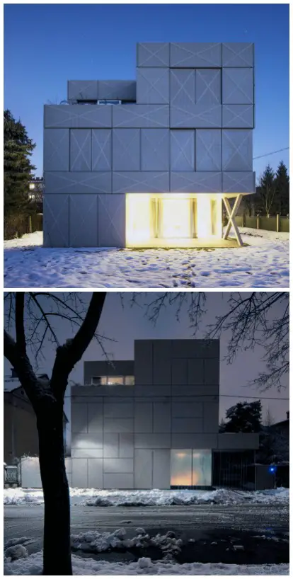 Minimalist House Villa Criss-Cross Envelope, Slovenia, Architecture