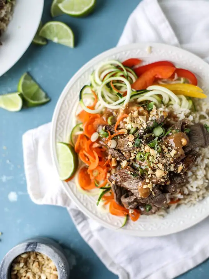 Thai Beef Bowls, Healthy Dinner Recipes
