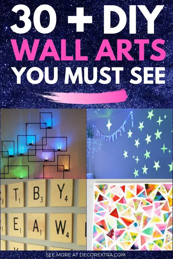 DIY Wall Arts. Find amazing wall decorating ideas for your home #diy #wallart #walldecor 